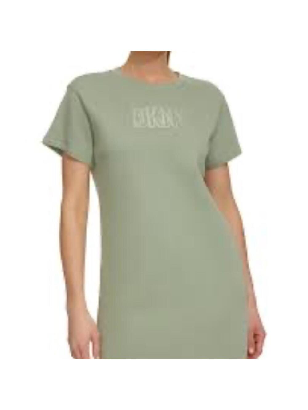 DKNY Women's Short-Sleeve Long Logo T-Shirt Dress